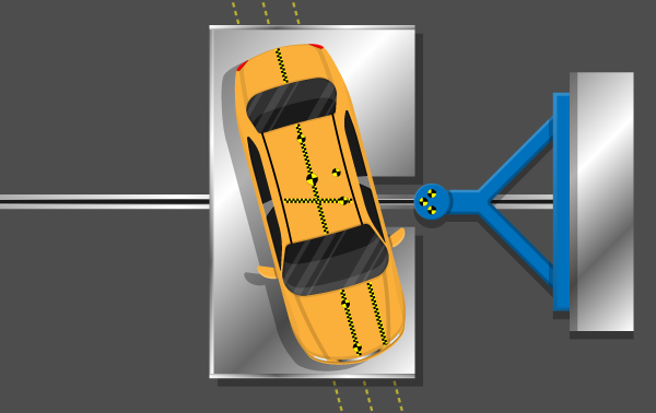 Testing compliance with the pole side-impact collision standard 